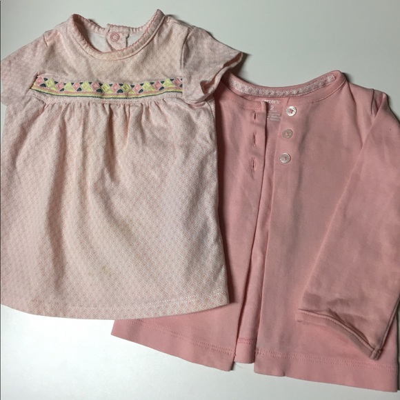 Carter’s Dress and cardigan set. Light pink/white - Picture 1 of 4